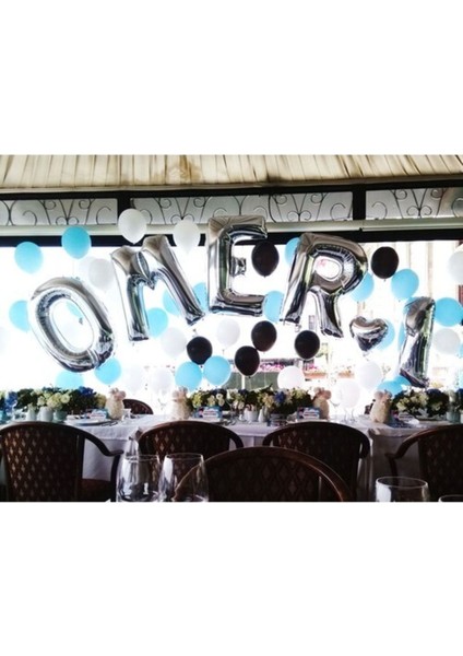 Parlak Gümüş Rakam Folyo Balon 100 Cm, Kutlamalar Için Şık ve Dikkat Çekici Seçenek fiyatları