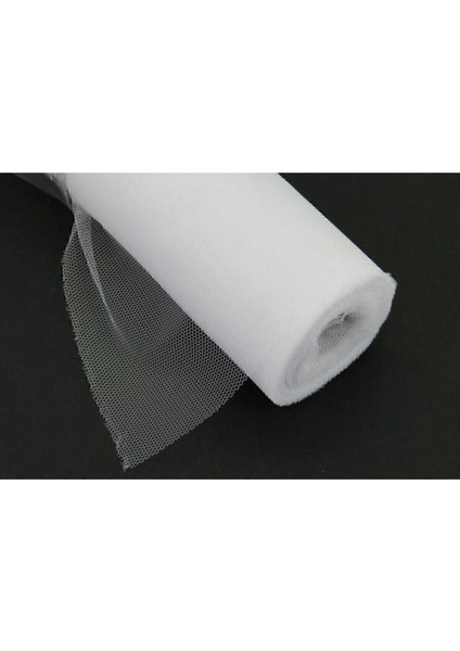 Beyaz Grek Tülü, Kapı, Sandalye ve Gelin Arabası Süsleme, 25 M Uzunluk