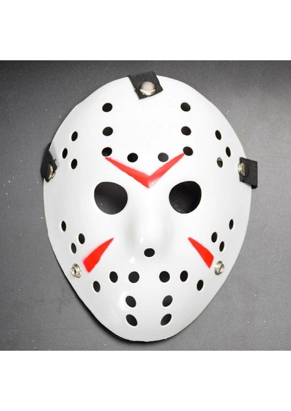 Çizgili Tam Yüz Hokey Maskesi, Çok Renkli ve Şık Tasarım