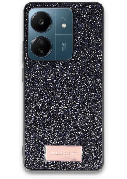 Onegif Xiaomi Redmi 13C Bright Simli Kapak - Siyah Arbkd