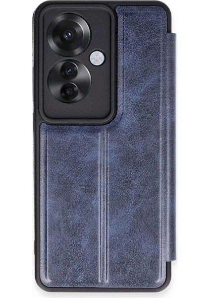 Oppo Reno 11F Kılıf Flip Cover - Lacivert