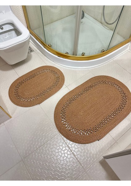 Bej Jüt ve Hasır Banyo Seti, Paspas, Sepet, Klozet Takımı Rahat ve Şık Tasarım fiyatları