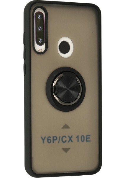 Huawei Y6P Kılıf Montreal Yüzüklü Silikon Kapak - Siyah Arbkd fiyatları