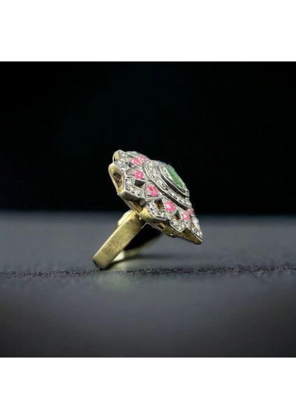 Yakut, Zümrüt ve Elmas Taşlarından Gümüş Yüzük modelleri