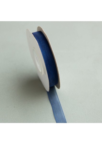 Lacivert Organze Kurdela 1 cm 22 M Şık ve Doğal Dekoratif Kullanım Için Ideal