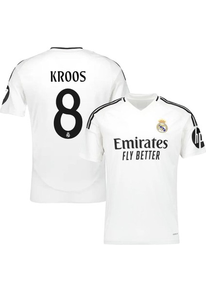Real Madrid 2024/25 Iç Saha Kroos Yetişkin Forması Beyaz