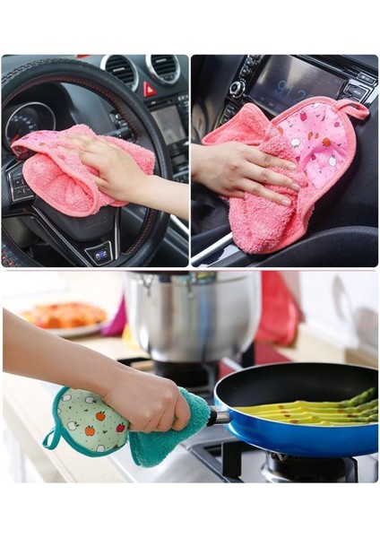 Yumuşak ve Hızlı Kuruyan Mercan Kadife El Havlusu, 3'lü Set, Pembe fırsatları