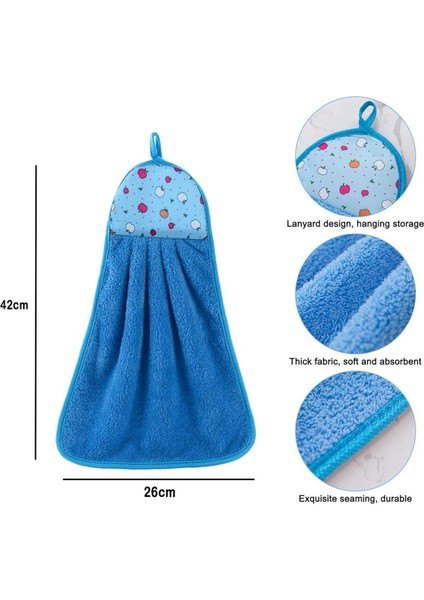 Yumuşak ve Hızlı Kuruyan Mercan Kadife El Havlusu, 3'lü Set, Pembe