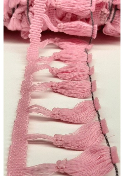 Pembe Pamuk Saçak Şerit Püskül 1 Metre, En 4,5 Cm, Parti ve Dekorasyon Malzemeleri fiyatları