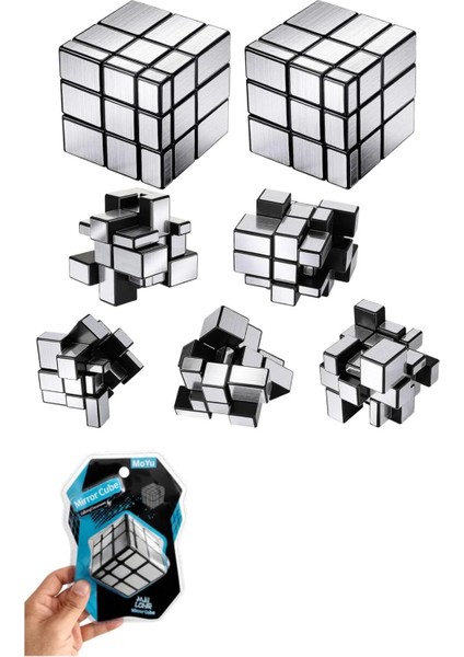 Moyu 3x3 Mirror Küp Gümüş Aynalı Parlak Zeka Küpü Akıl Küpü Rübik Küp