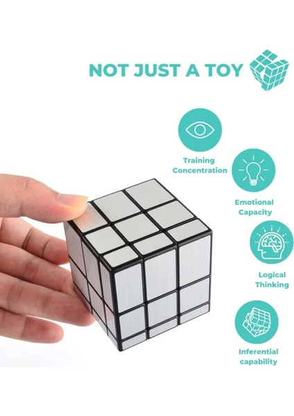 Moyu 3x3 Mirror Küp Gümüş Aynalı Parlak Zeka Küpü Akıl Küpü Rübik Küp modelleri