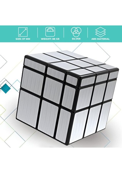 Moyu 3x3 Mirror Küp Gümüş Aynalı Parlak Zeka Küpü Akıl Küpü Rübik Küp indirimleri