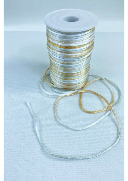 5 Metre Saten Ip, Floş, Kolye ve Bileklik Için, Hardal ve Gri Tonlarında fiyatları