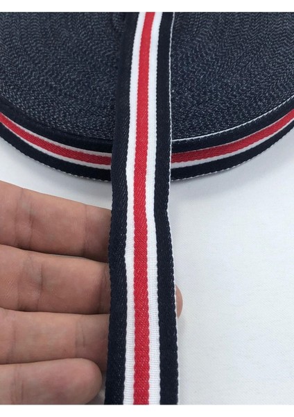 Kırmızı Beyaz Renkli Dekoratif Şerit 1 Metre, Parti ve Dekorasyon Malzemeleri