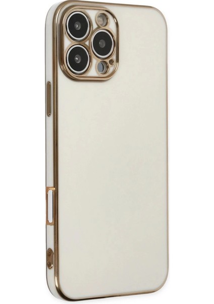 iPhone 16 Pro Max Kılıf Volet Silikon - Beyaz