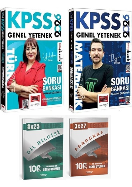 Anla Kazan + Yargı 2026 Kpss Türkçe + Matematik Soru Bankası 2 Li Set Yargı Yayınları