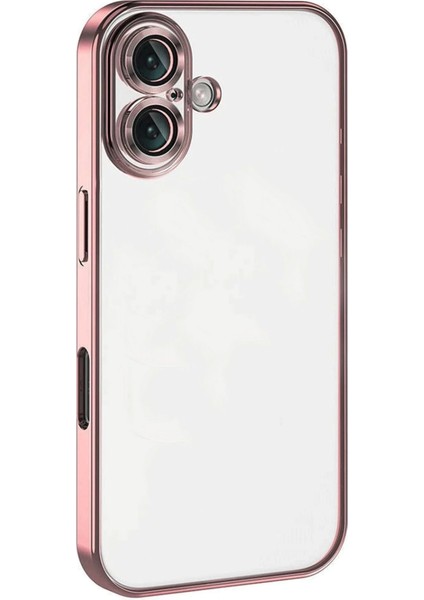 iPhone 16 Plus Kılıf Razer Lensli Silikon - Pembe