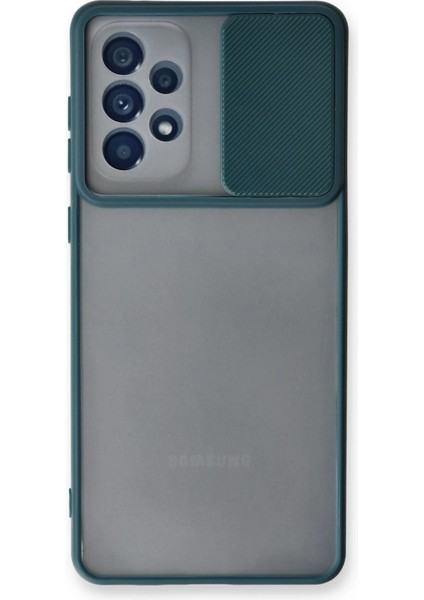 Samsung Galaxy A53 5g Kılıf Palm Buzlu Kamera Sürgülü Silikon - Yeşil Arbkd