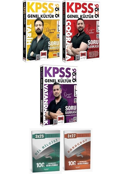 Anla Kazan + Yargı 2026 Kpss Tarih + Coğrafya + Vatandaşlık Soru Bankası 3 Lü Set Yargı Yayınları