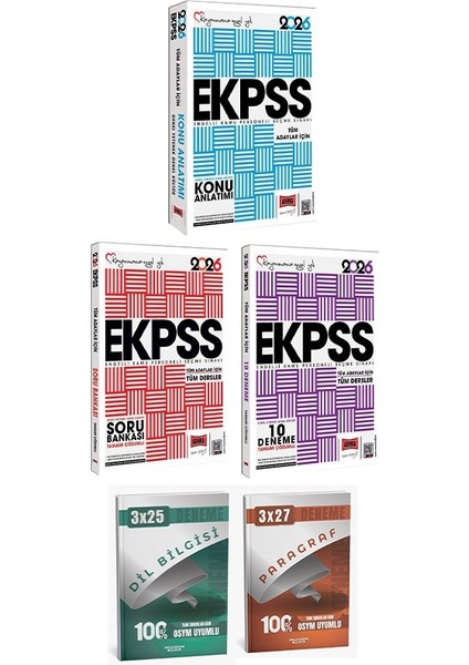 Anla Kazan + Yargı 2026 Ekpss Konu + Soru Bankası + 10 Deneme 3 Lü Set Yargı Yayınları