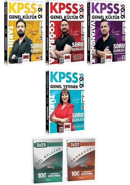 Anla Kazan + Yargı 2026 Kpss Tarih + Coğrafya + Vatandaşlık + Türkçe Soru Bankası 4 Lü Set Yargı Yayınları