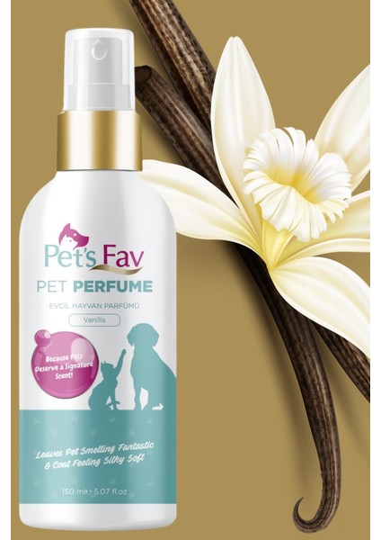 Vanilya Kokulu Evcil Hayvan Parfümü – Kedi & Köpek Için Tüy Bakım Spreyi 150 ml