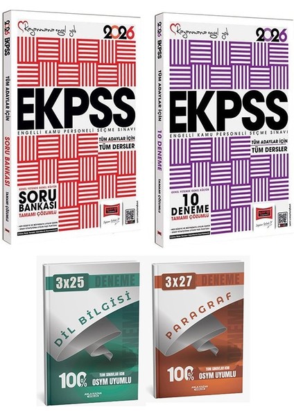 Anla Kazan + Yargı 2026 Ekpss Soru Bankası + 10 Deneme 2 Li Set Yargı Yayınları