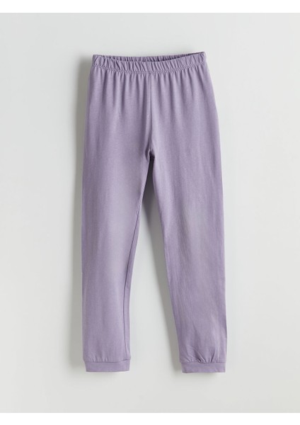 Yeni Sezon Beli Lastikli Kiz Cocuk Pijama Alt - S5J220Z4