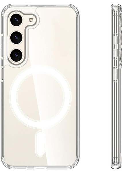 Caseworld Samsung Galaxy S25 Ultra Kılıf Magsafe Kablosuz Şarj Destekli Şeffaf Silikon Kapak fiyatları