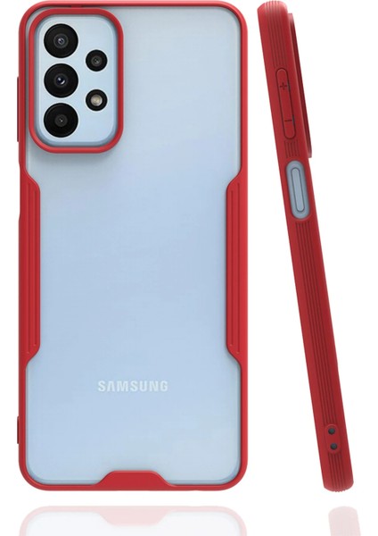 Samsung Galaxy A23 4g Kılıf Platin Silikon - Kırmızı Arbkd