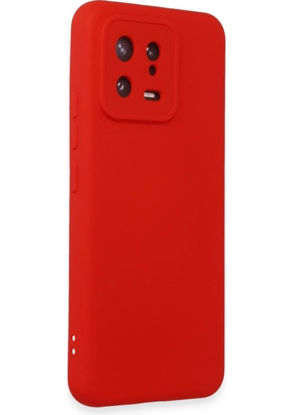 Xiaomi Mi 13 Kılıf Nano Içi Kadife Silikon - Kırmızı Arbkd fiyatları