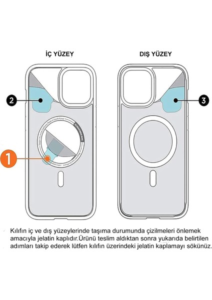 Caseworld Samsung Galaxy A56 Kılıf Magsafe Kablosuz Şarj Destekli Şeffaf Silikon Kapak