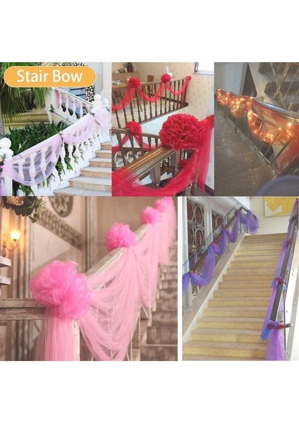 Fuşya Parlak Kristal Tül, 3m Doğum Günü, Düğün ve Süsleme Için Şık Tül fiyatları