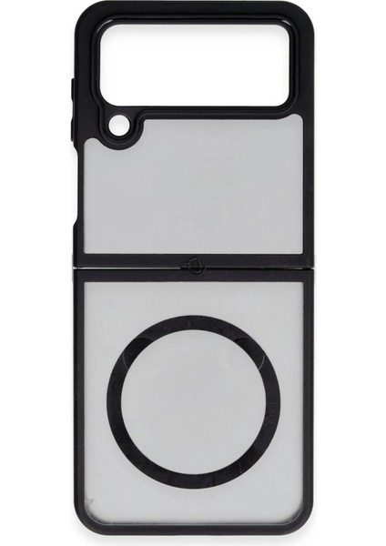 Samsung Galaxy Z Flip 4 Kılıf Blur Fold Magsafe Kapak - Mat Siyah