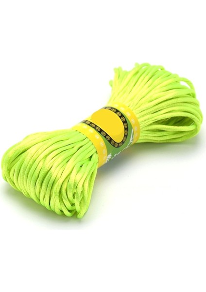 Fıstık Yeşili Saten Ip 10 Metre, Partiye ve El Işlerine Uygun Ip