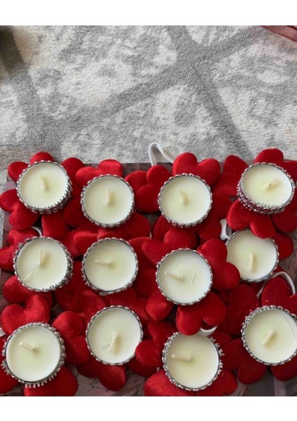 Kırmızı Kına Mumluğu Setleri, 24'lü, Şık ve Güzel Tasarımlarla Özel Anlar Için. fiyatları