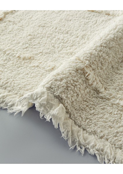 Ekru ve Bordo Pamuklu Banyo Paspas Seti 60X90 + 40X60 cm fiyatları