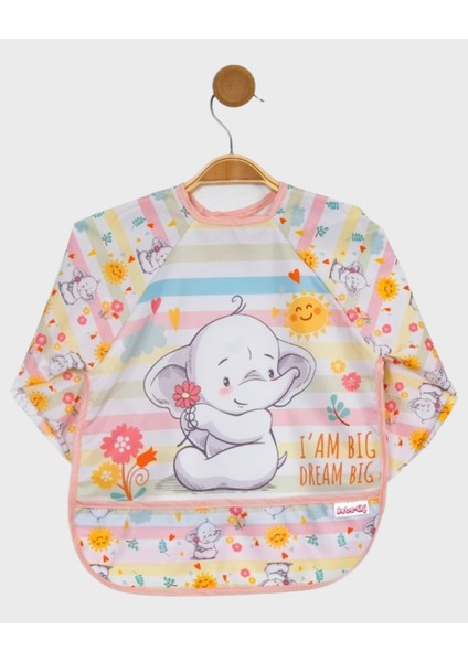 Çiçekli Fil Desenli Kollu Bebek Önlüğü – Su Geçirmez, Kol Korumalı, Yumuşak Kumaş fiyatları