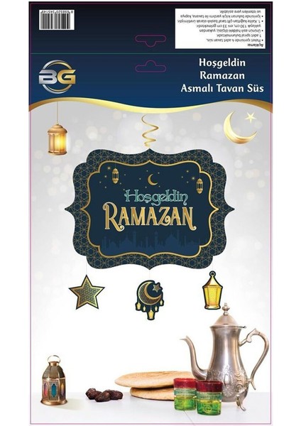 Lacivert Ramazan Süsü, Asmalı Tavan Dekor, Hoşgeldin Ramazan Süsü fiyatları