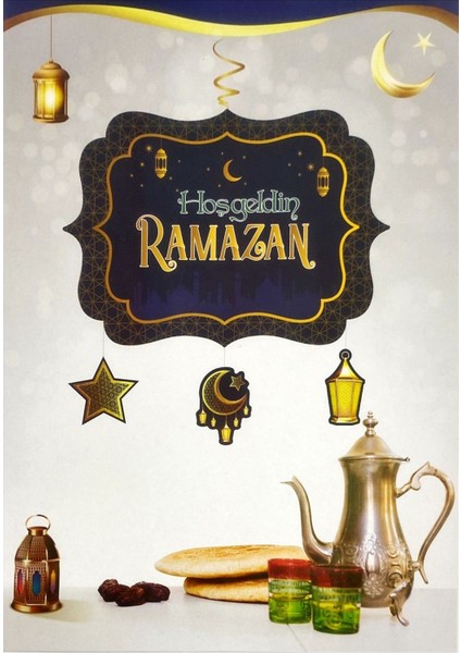 Lacivert Ramazan Süsü, Asmalı Tavan Dekor, Hoşgeldin Ramazan Süsü modelleri