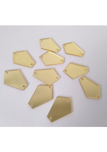 25 Adet Sarı Akrilik Delikli Yapışkanlı Kına si Malzemesi