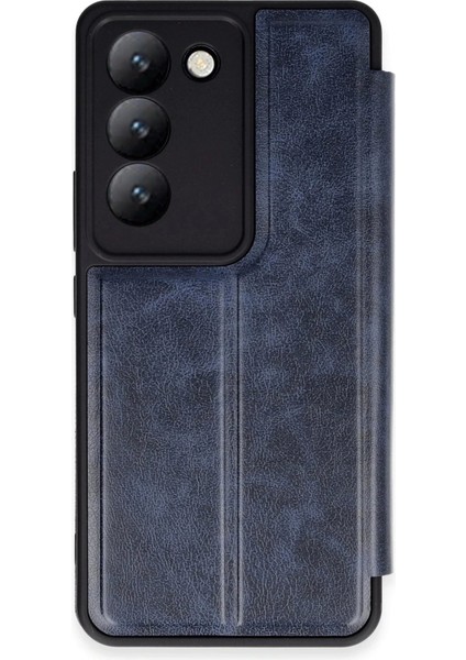 Vivo V30 Lite 4g Kılıf Flip Cover - Lacivert