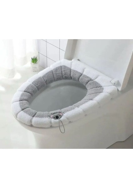 Yüksek Kaliteli Gri Tuvalet Klozet Kapağı Kılıfı, Yıkanabilir ve Dayanıklı Tasarım