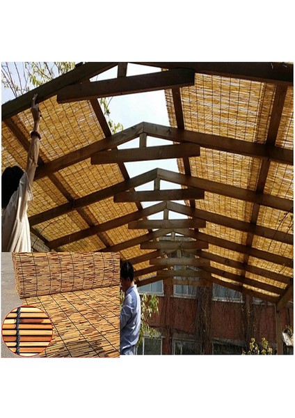 Dekoratif Doğal Bambu Kamış Hasır Bahçe Çiti- Gölgelik Hasır -Balkon -Tavan Dekorasyon 250X500 fiyatları