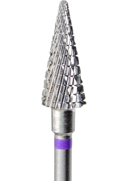 Manikür Çıkarma Çelik Törpü Ucu Mor Koni FKET-060