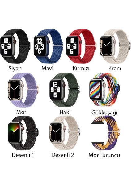 Ally Apple Watch 7-8 41MM 6-5-4 40MM Japon Tokalı Elastik Kayış Kordon 3-2-1 38MM - HBPAV7645-92 indirimleri