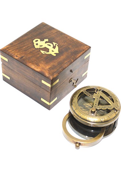 Ahşap Kutulu Pirinç Pusula Model 4 modelleri