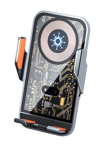 Ally C10 15W Hızlı Şarj Şeffaf Otomatik Araç Içi Telefon TUTUCU-(1903) - HBPAV1838-8584