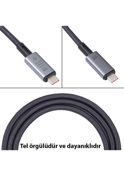 Ally USB 3.2 100W Type-C To Type-C 8k Görüntü-Data ve Ultra Hızlı Şarj Kablosu - HBPAV7577-96 indirimleri
