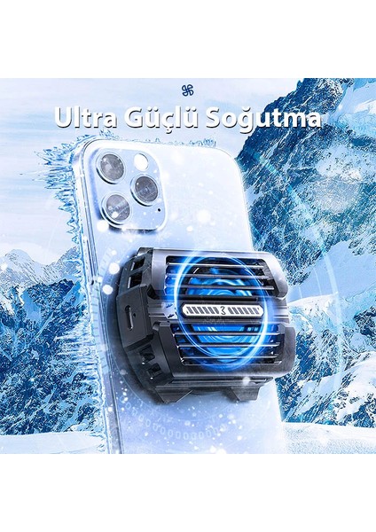 Memo CX12 Powerbank Girişli Manyetik Cep Telefon Soğutma Fanı Radyatör Soğutucu - HBPAV6065-97 modelleri